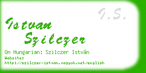 istvan szilczer business card